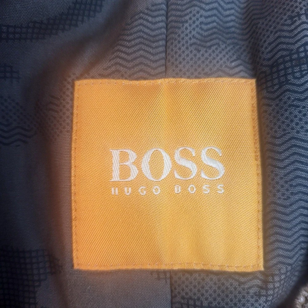 Hugo Boss Jacket Mens 42 Regular Brown Leather Joaco Military Pockets‎ Zip Lined